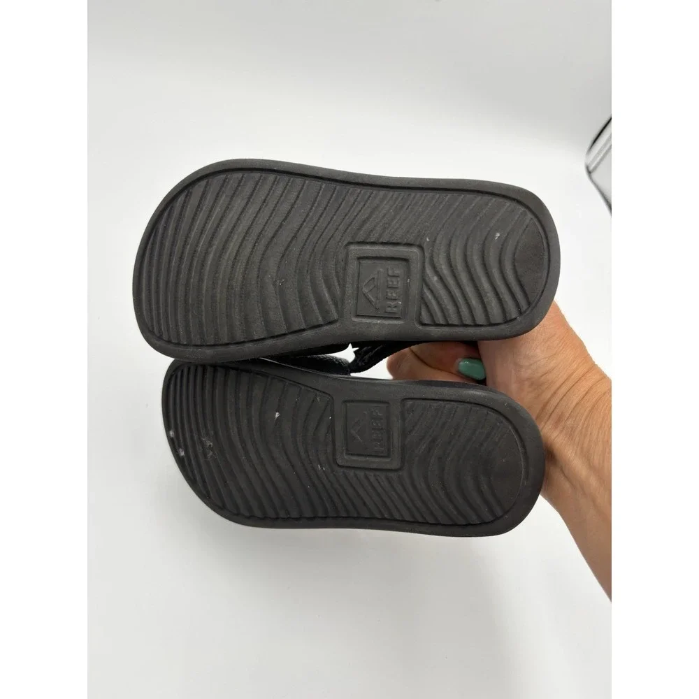 REEF KIDS' LITTLE ONE SLIDEs (INFANT/TODDLER) Sz 9 - Back strap comfort Black